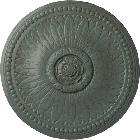 Ekena Millwork Bailey Ceiling Medallion (Fits Canopies up to 4"), 18 1/8"OD x 3/4"P, Cloud Burst Crackle CM19BICBC